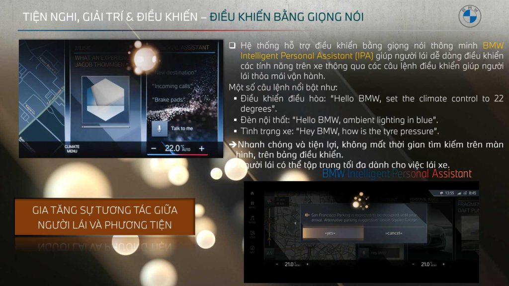 Hệ thống điều khiển giọng nói trên BMW 3 Series LCI 2023.